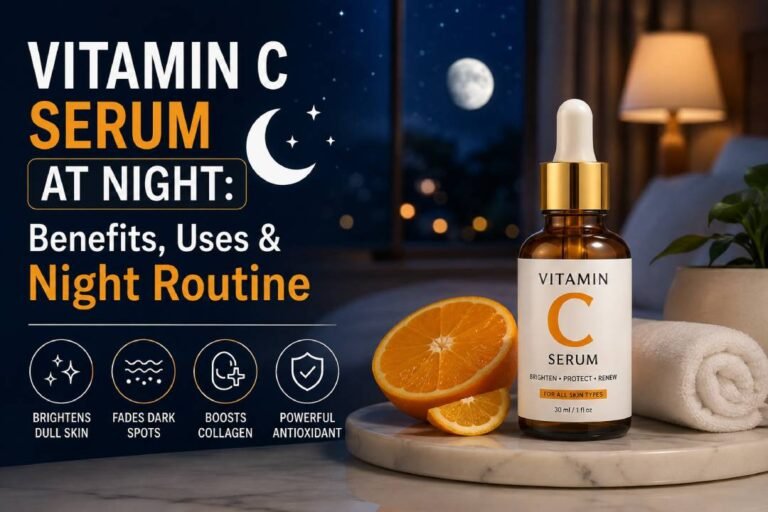 itamin C serum at night with benefits, uses, and nighttime skincare routine